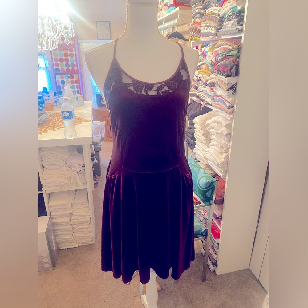 Free People velvet & lace dress